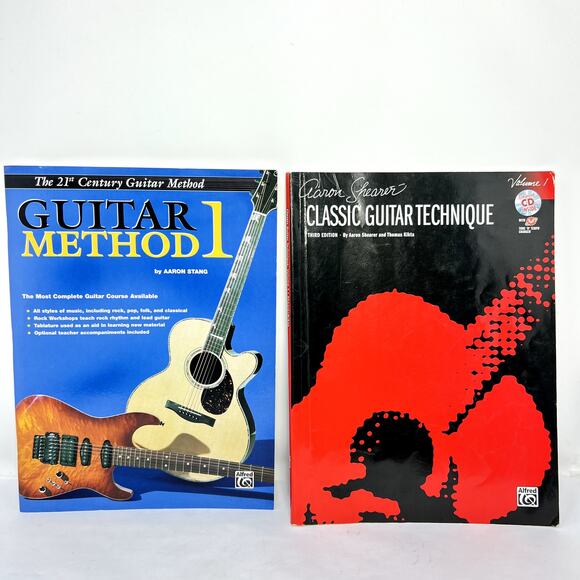 Lot of 2 Guitar Method 1 Stang Guitar Technique Shearer Thomas Kikta CD Book - Picture 1 of 7